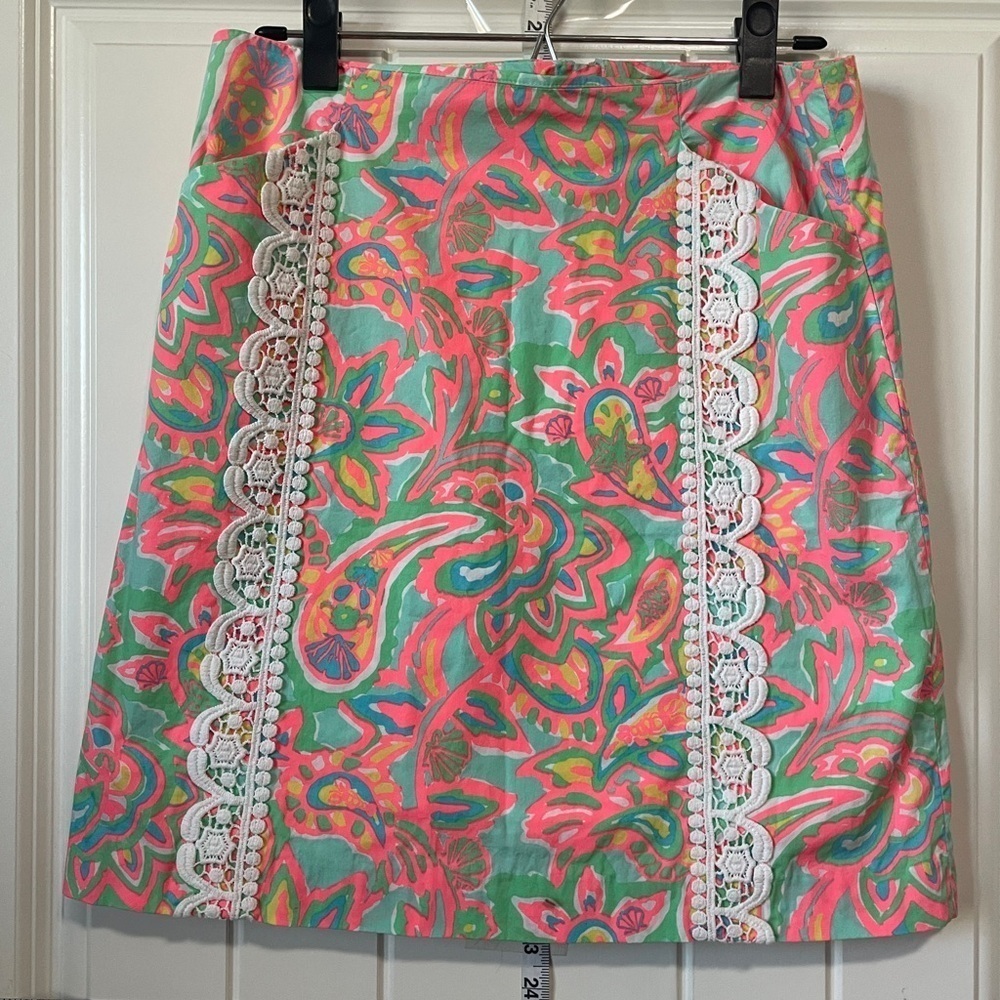 Lilly Pulitzer Corrie Mini Skirt Sandbar Blu Make A Splash Print
